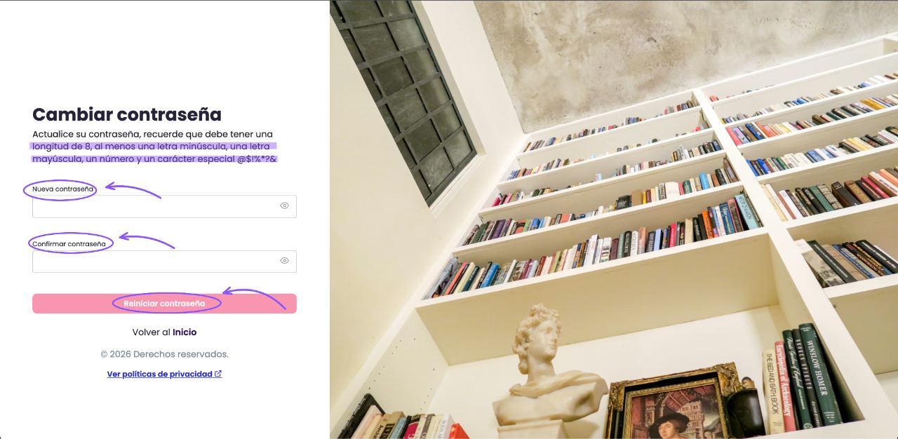 Cómo recuperar o restablecer la contraseña desde APP y Web - paso 3