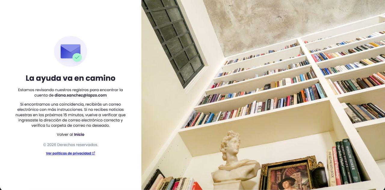 Cómo recuperar o restablecer la contraseña desde APP y Web - paso 2