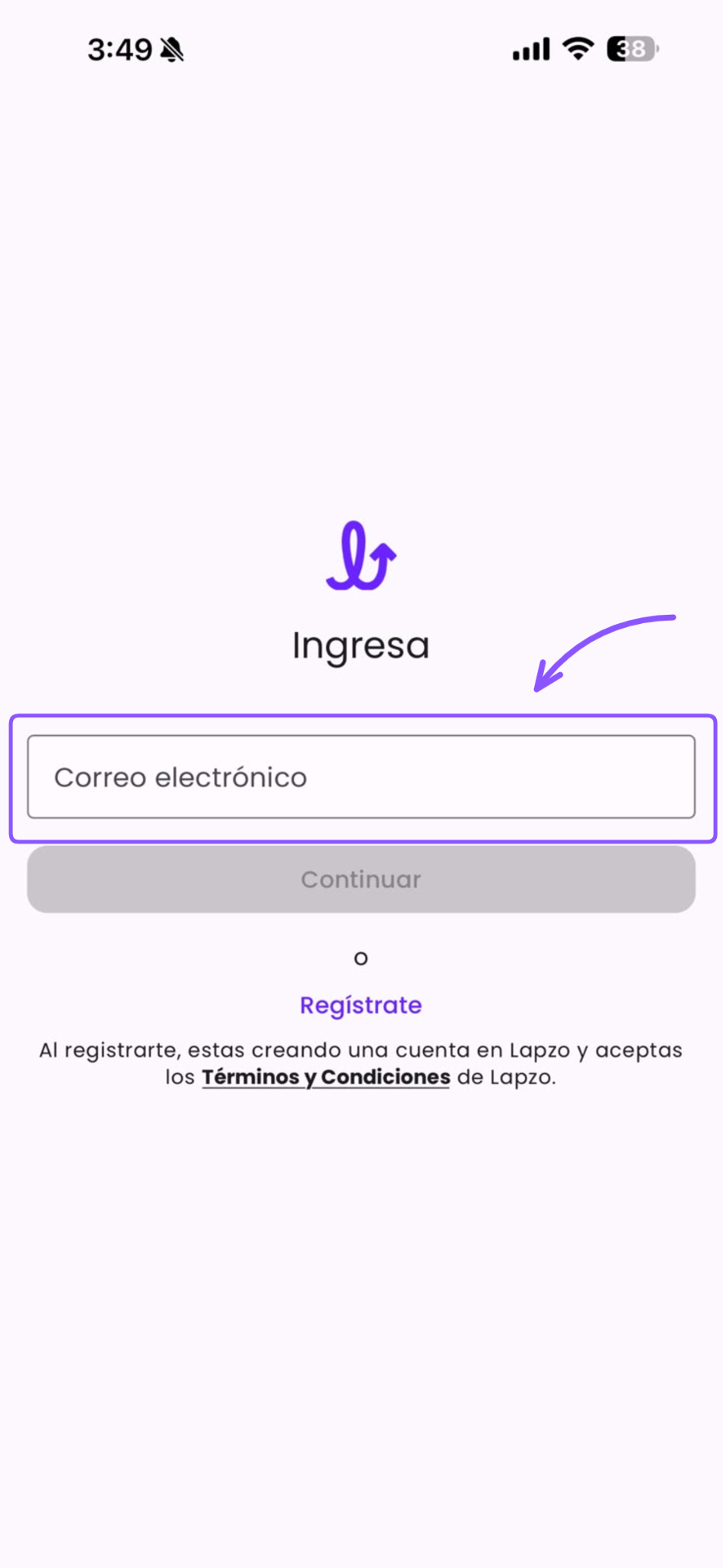 Cómo validar el acceso a la aplicación móvil - paso 1
