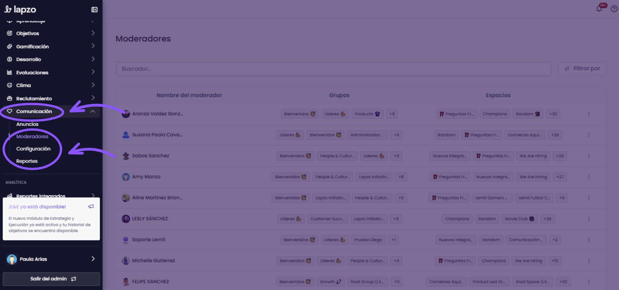Cómo administrar la Comunidad: moderadores, configuración y reportes - paso 1
