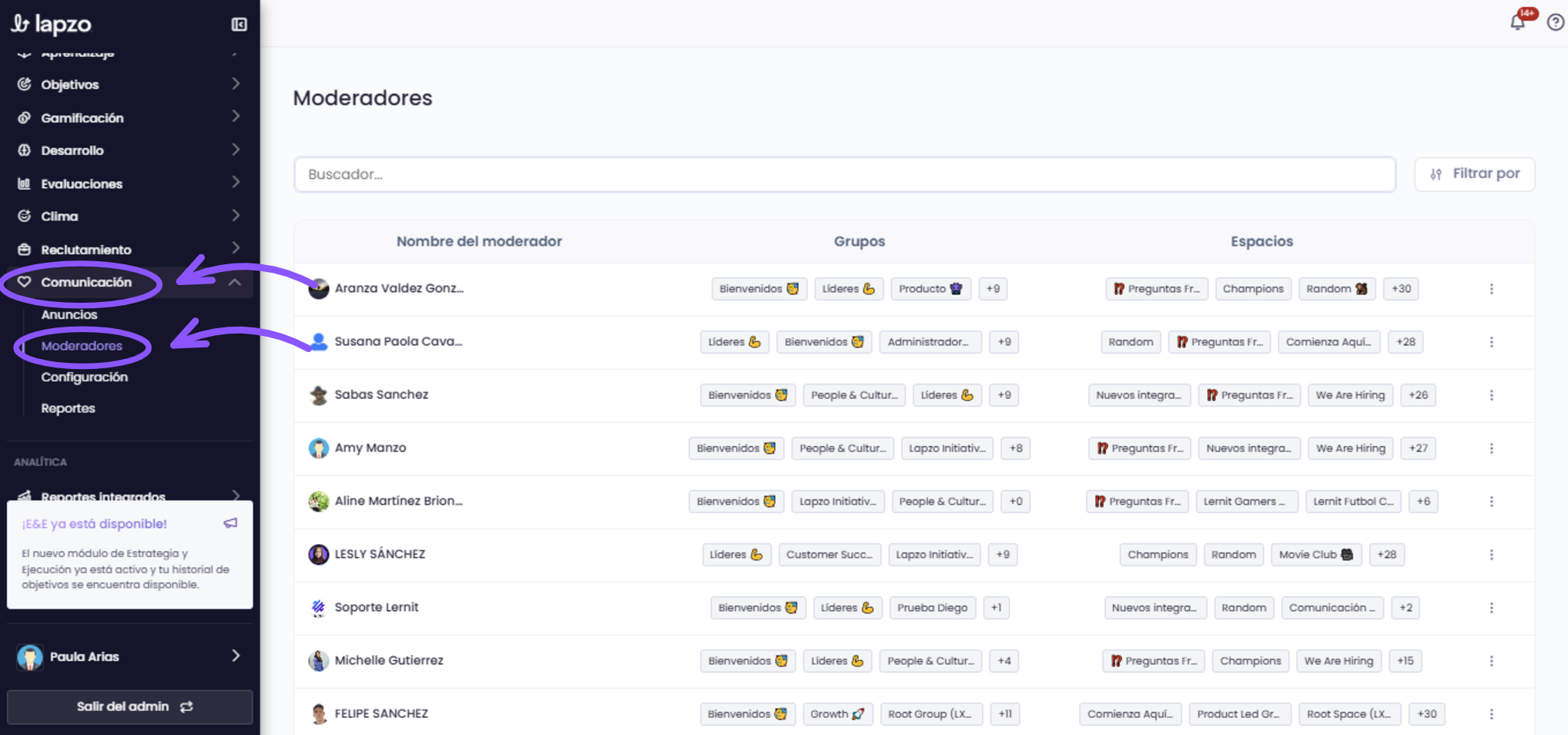 Cómo administrar la Comunidad: moderadores, configuración y reportes - paso 2